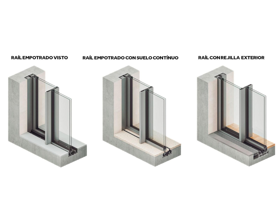 Sistema MINIMA SLIDE de corredera para un diseño elegante y funcional.